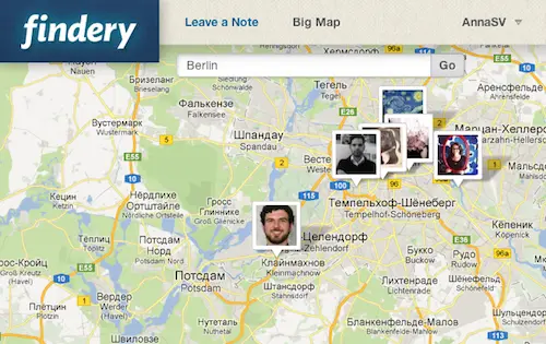Findery.com - сервис для совместного использования карт