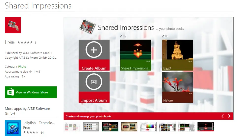 фотоальбом на Windows 8